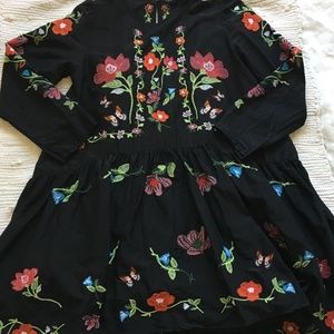 Zara Oversized Embroidered Dress